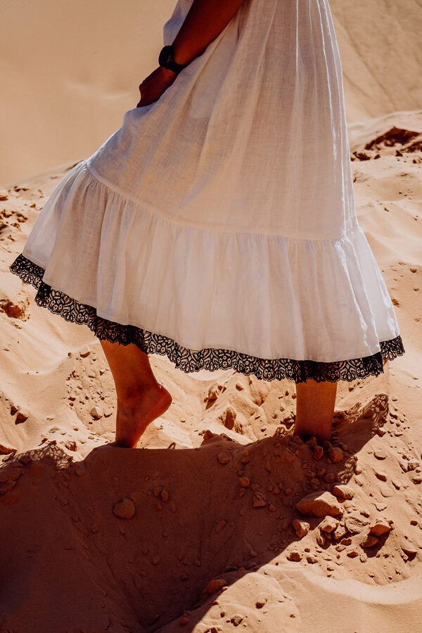 SALE 🛍️ Lina kleita - balta, ar melnu mežģīni 🛍️ SALE