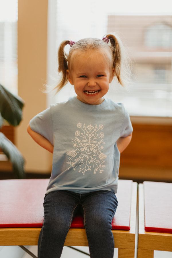 Children's t-shirt Solstice pattern / blue