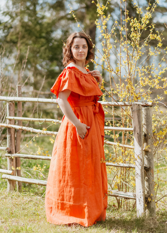 Lina kleita – oranža