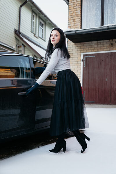 Tulle skirt - black