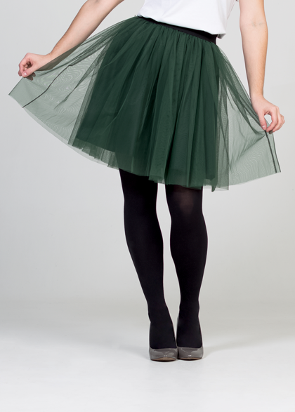 Tulle skirt - spurce green