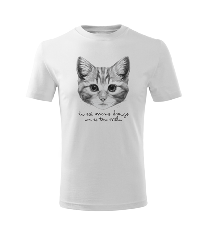 Children's t-shirt Kitten / white