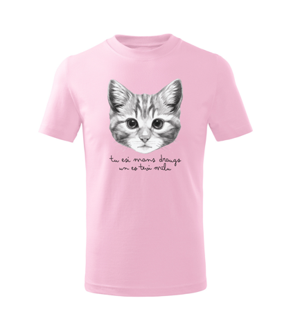 Children's T-shirt Kitten / light pink