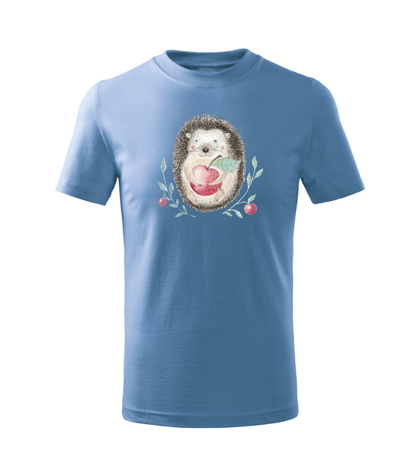 Children's t-shirt Hedgehog / blue